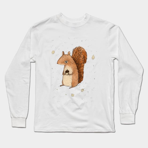 Sarah the Squirrel Long Sleeve T-Shirt by Sophie Corrigan